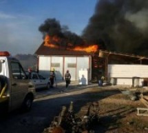 Incendiu produs la un service auto din Ștei