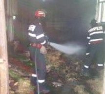 Incendiu produs la o societate comercială din localitatea Lunca