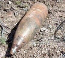 Proiectil neexplodat, din cel de-al Doilea Război Mondial, descoperit în localitatea Copăcel