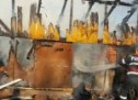 O afumătorie, improvizată, din Seghiște a luat foc