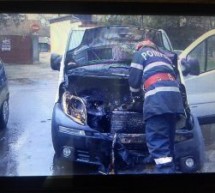 Incendiu la o autoutilitară, în municipiul Beiuș