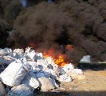 Incendiu de mare amploare la depozitul de deșeuri din Nojorid