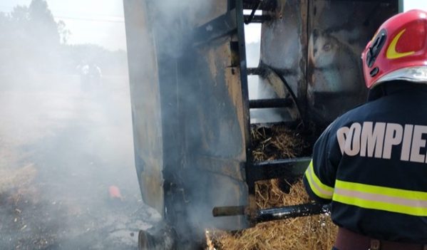 O persoană rănită în Ciuhoi, în urma unui nou incendiu la un utilaj agricol